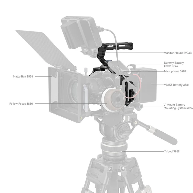 Alt view image 6 of 7 - SmallRig Full Cage Kit with Top Handle for Nikon Z8 Camera