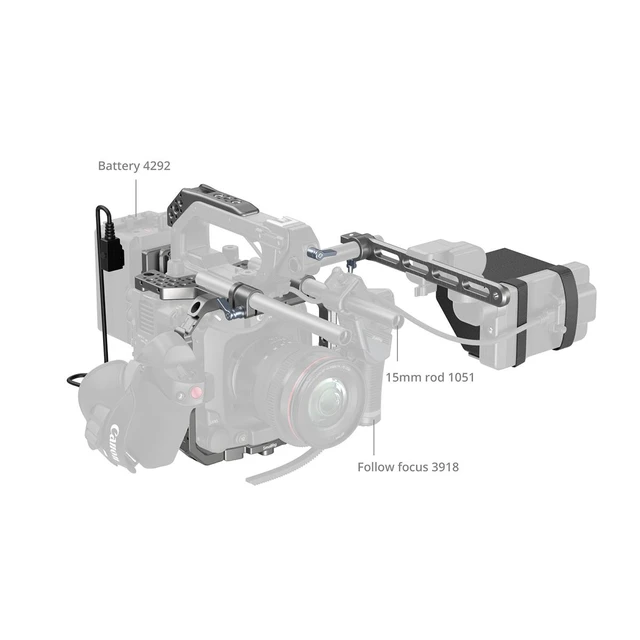 Alt view image 4 of 7 - SmallRig Advanced Cage Kit for Canon EOS C400 Camera