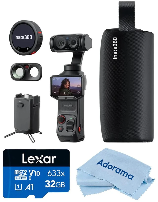 Main image of Insta360 Luna Ultra Creator Bundle, Black w/32GB Memory Card,Cleaning Cloth