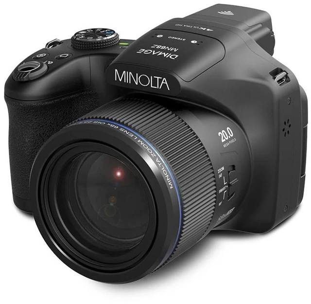 Main image of Minolta MN68Z 20MP 4K Ultra HD Bridge Camera with 68x Optical Zoom - Black