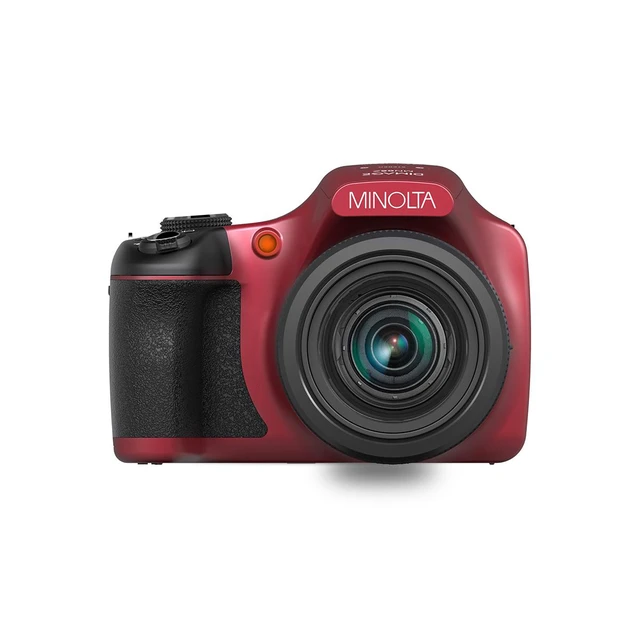 Alt view image 3 of 7 - Minolta MN68Z 20MP 4K Ultra HD Bridge Camera with 68x Optical Zoom - Red