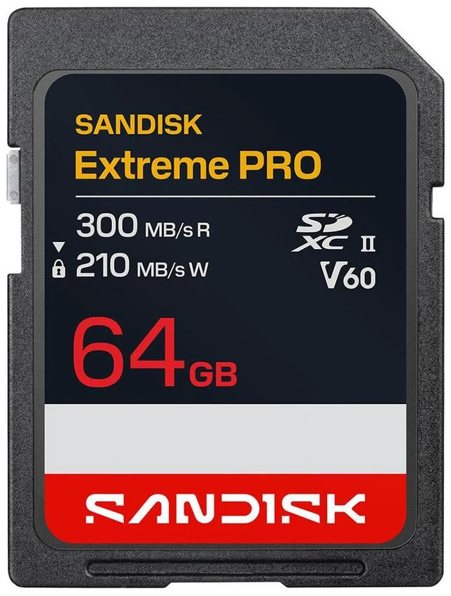Main image of SanDisk Extreme PRO UHS-II V60 SDXC Memory Card - 64GB, Single
