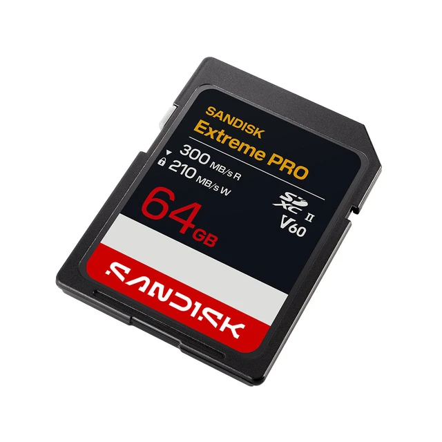 Alt view image 2 of 2 - SanDisk Extreme PRO UHS-II V60 SDXC Memory Card - 64GB, Single