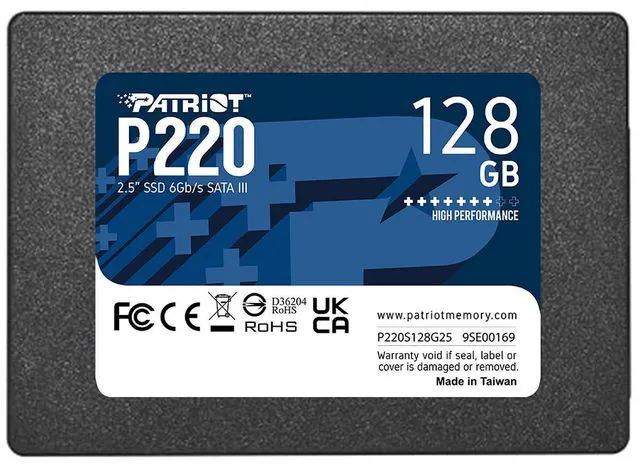Main image of Patriot P220 SATA III 2.5" Internal SSD - 128GB