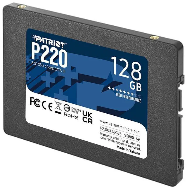 Alt view image 2 of 5 - Patriot P220 SATA III 2.5" Internal SSD - 128GB