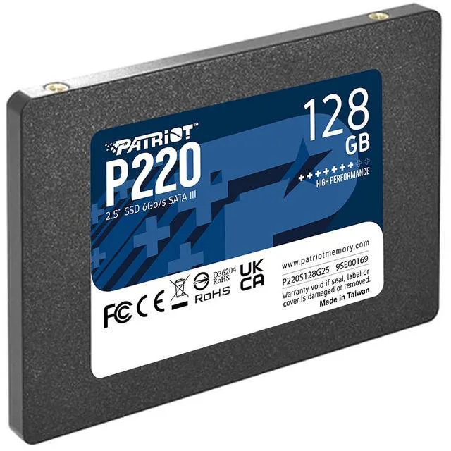 Alt view image 3 of 5 - Patriot P220 SATA III 2.5" Internal SSD - 128GB