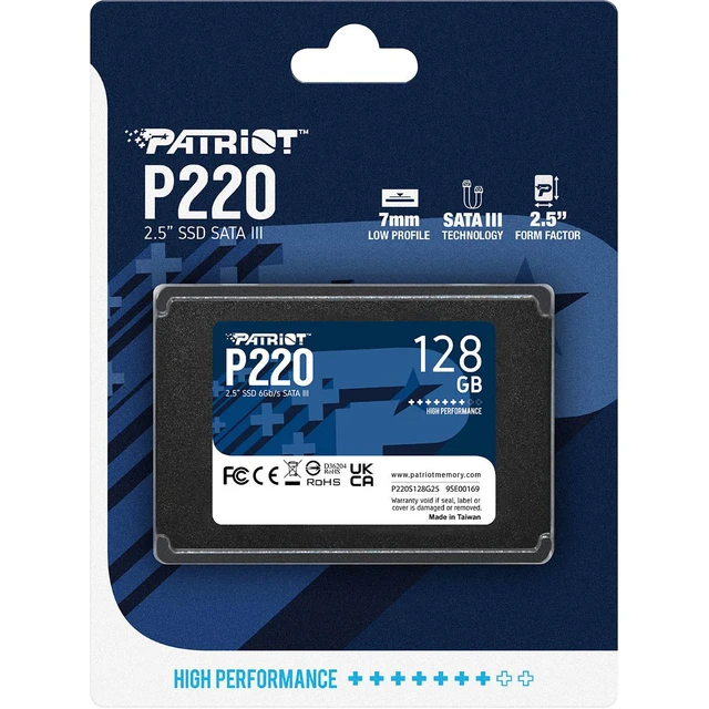 Alt view image 5 of 5 - Patriot P220 SATA III 2.5" Internal SSD - 128GB