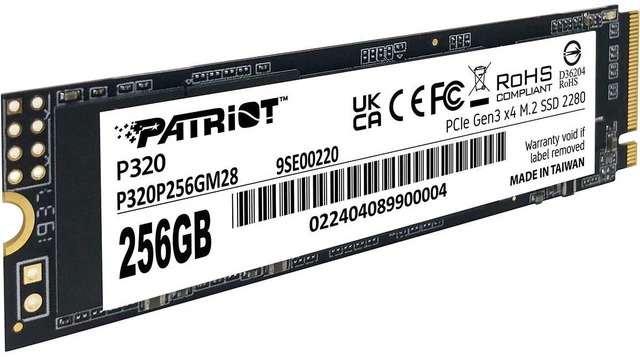 Alt view image 4 of 5 - Patriot Memory P320 256 GB M.2 PCI Express 3.0 NVMe - P320P256GM28