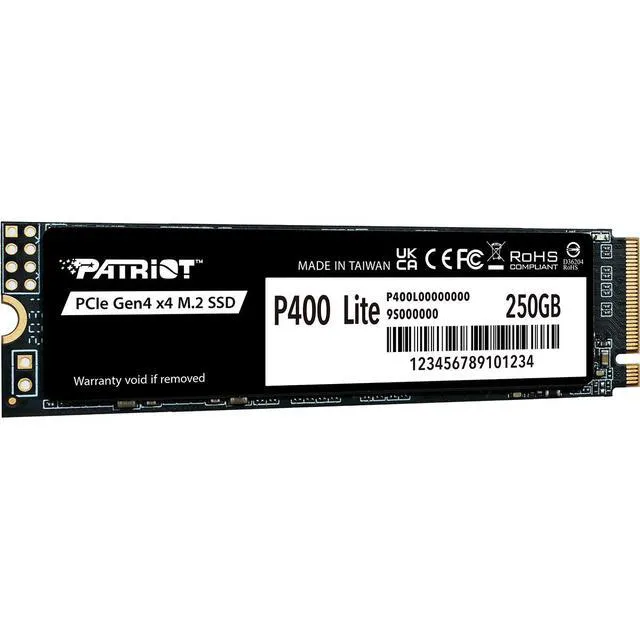Alt view image 2 of 4 - Patriot P400 Lite NVMe PCIe Gen 4.0 x4 M.2 2280 Internal SSD - 250GB