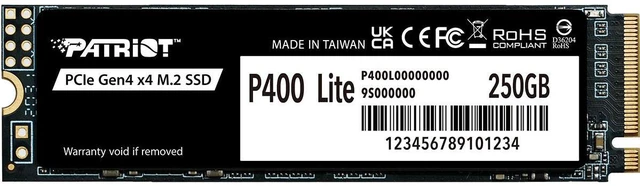 Main image of Patriot P400 Lite NVMe PCIe Gen 4.0 x4 M.2 2280 Internal SSD - 250GB