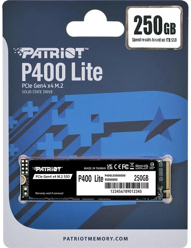 Alt view image 4 of 4 - Patriot P400 Lite NVMe PCIe Gen 4.0 x4 M.2 2280 Internal SSD - 250GB