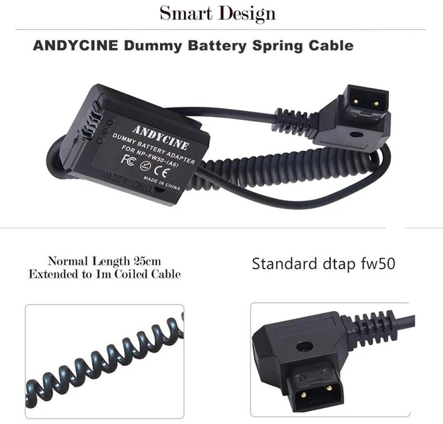 Alt view image 3 of 6 - AndyCine AndyCine NP-FW50 Dummy Battery Adapter