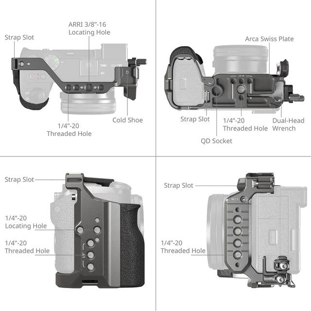 Alt view image 2 of 7 - SmallRig HawkLock Quick Release Cage Kit for Sony Alpha 6700 Camera