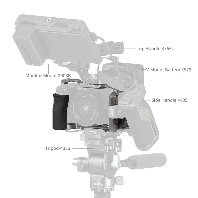 Alt view image 3 of 7 - SmallRig HawkLock Quick Release Cage Kit for Sony Alpha 6700 Camera