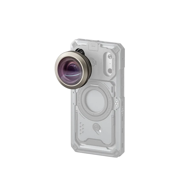 Alt view image 4 of 7 - Tilta 8mm Fisheye Lens for iPhone 15, 16, 17 Khronos Case, T-Mount, Champagne