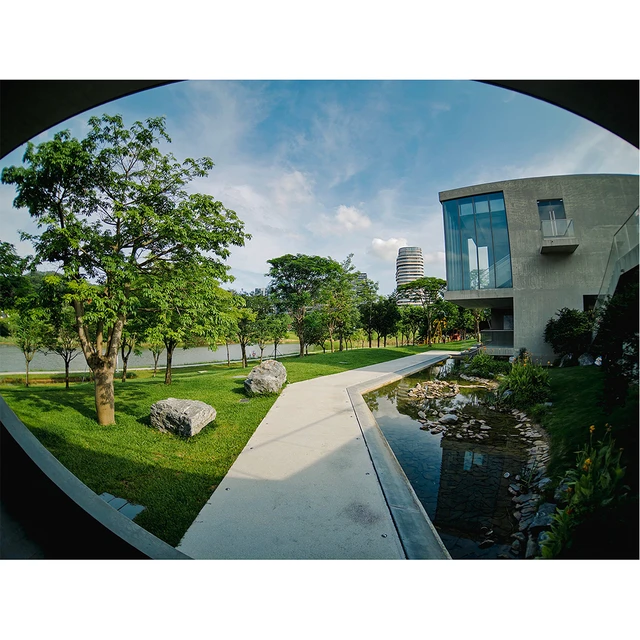 Alt view image 6 of 7 - Tilta 8mm Fisheye Lens for iPhone 15, 16, 17 Khronos Case, T-Mount, Champagne
