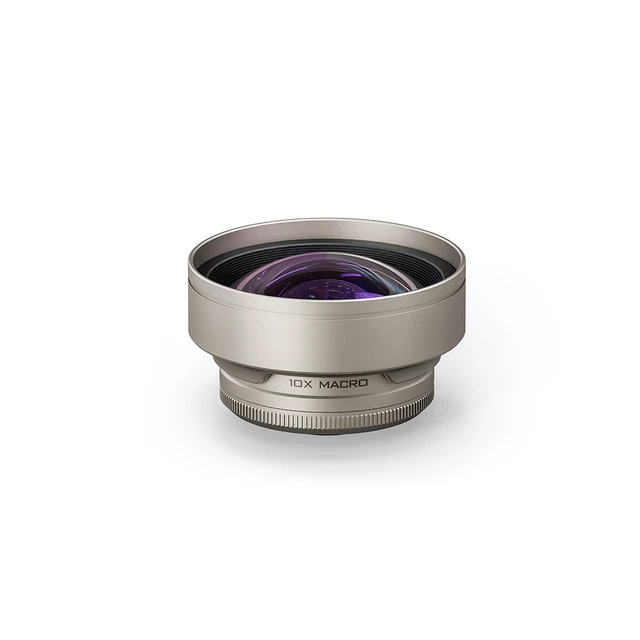 Alt view image 2 of 7 - Tilta 10x Macro Lens for iPhone 15, 16, 17 Khronos Case, T-Mount, Champagne
