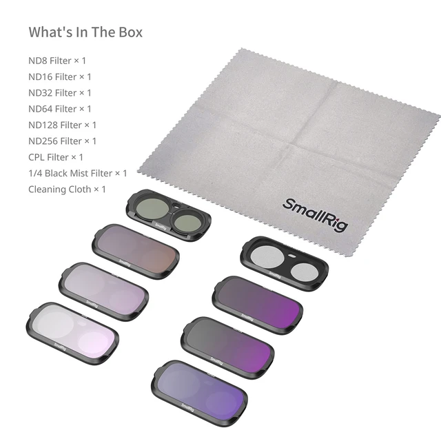 Alt view image 4 of 7 - SmallRig ND, CPL and 1/4 Black Diffusion Filter Kit for Insta360 Luna Ultra Gimbal Camera