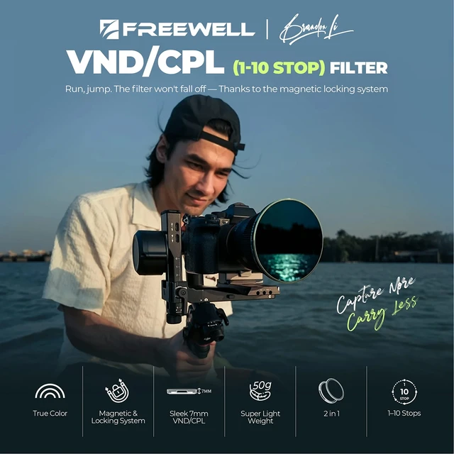 Alt view image 2 of 7 - Freewell x Brandon Li 82mm Variable ND/CPL Basic Kit #FW-BL-VNDKIT