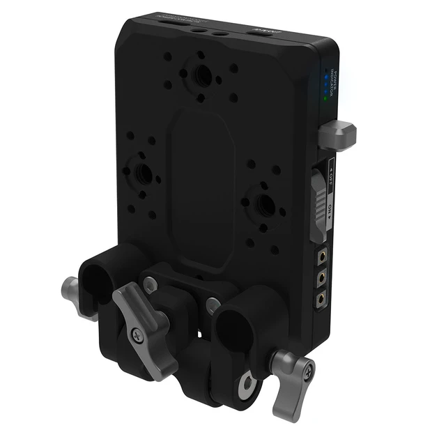 Alt view image 3 of 5 - Kondor Blue V-Mount Pro Battery Plate with Swiveling Rod Block, Raven Black