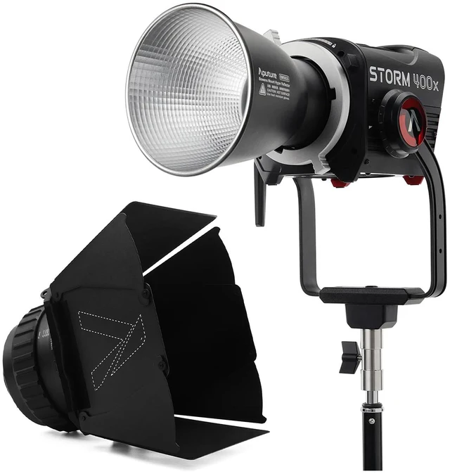 Main image of Aputure STORM 400x 400W BLAIR LED Light, VM, w/CF7 Fresnel Barn Doors Kit