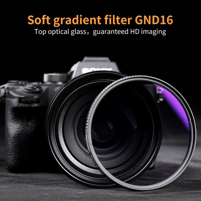 Alt view image 3 of 7 - K&F Concept KF Concept 67mm Nano-X Soft-Edge GND16 1.2 4-Stop Filter