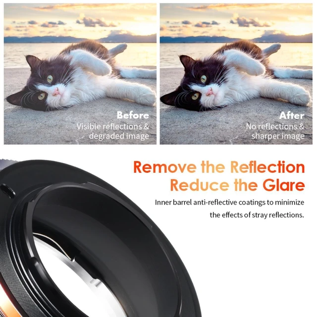 Alt view image 6 of 7 - K&F Concept KF M12125 High-precision Lens Adapter Ring, Matte Paint, orange secondary oxide, EOS-M4 / 3 PRO