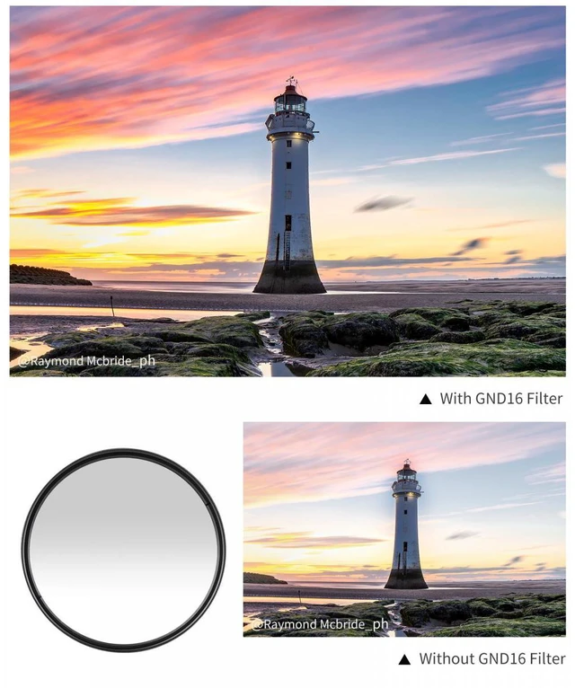 Alt view image 7 of 7 - K&F Concept KF Concept 82mm Nano-X Soft-Edge GND16 1.2 4-Stop Filter