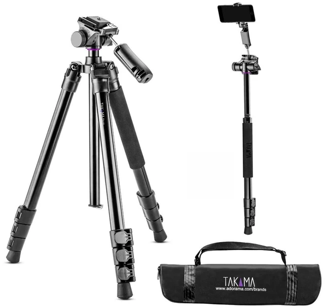 Main image of Takama Flip-Zip 4-Sec Al Multi-Functional Photo Tripod/Monopod w/2-Way Head
