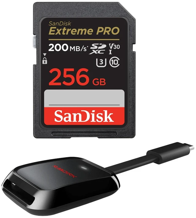 Main image of SanDisk Extreme PRO UHS-I U3 SDXC Memory Card - 256GB, With Reader
