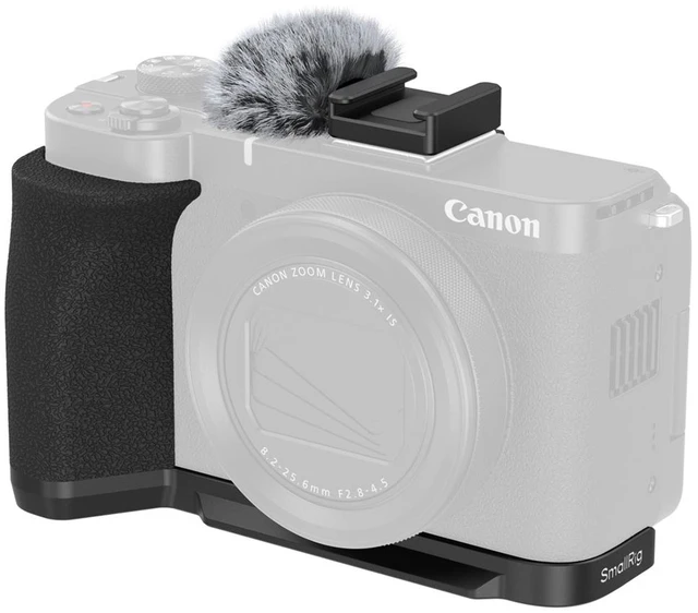 Main image of SmallRig L-Shaped Mount Plate with Handle for Canon PowerShot V1 Camera, Black