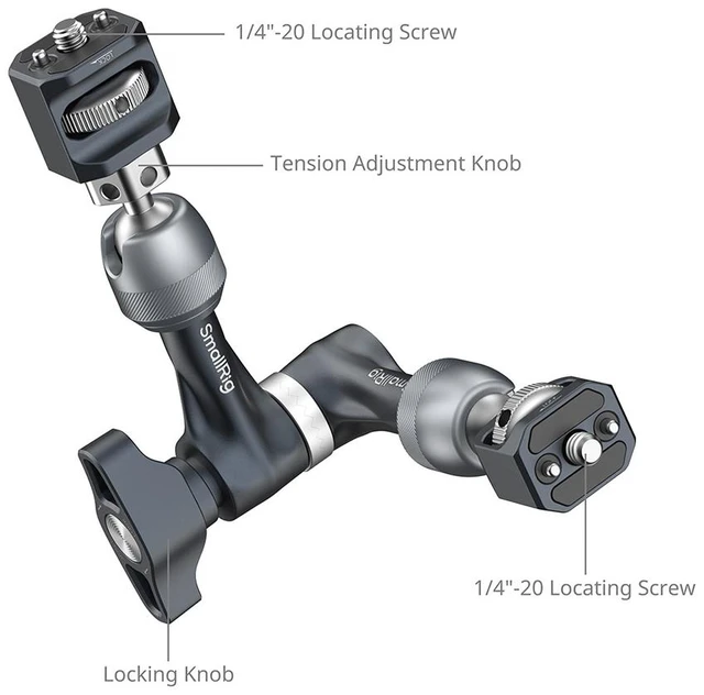 Alt view image 6 of 6 - SmallRig Magic Arm Support with 1/4"-20 Locating Screws
