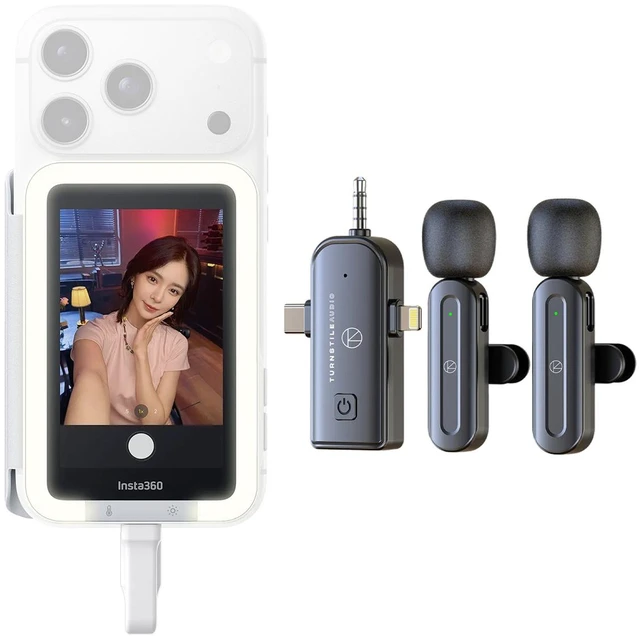 Main image of Insta360 Snap 3.5" Touch Wired Selfie Screen w/LED Light, w/3-in-1 Lav Mic