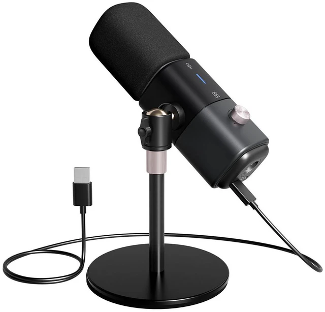 Main image of NearStream AM25X Supercardioid XLR/USB Condenser Podcast Microphone with Desktop Stand
