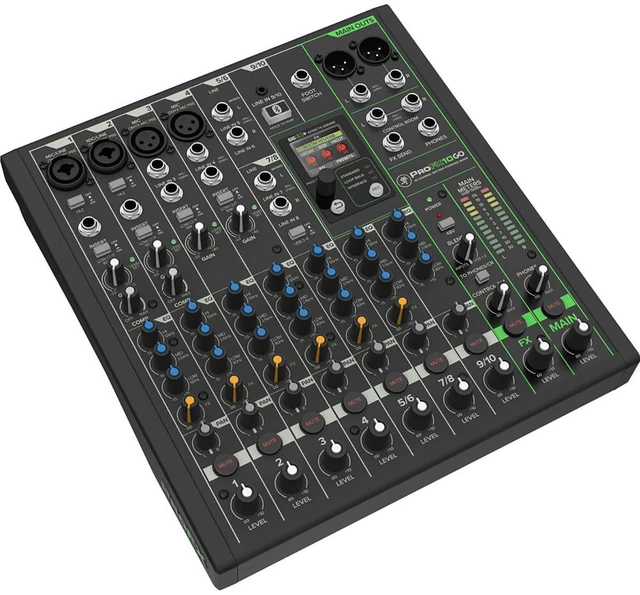 Alt view image 12 of 17 - Mackie ProFX10 GO Battery-Powered 10-Channel Analog Audio Mixer With Bluetooth, USB-C Recording Modes, GigFX+ Effects, Onyx Preamps, EQ, Compression, Up to 8 Hours Battery Life