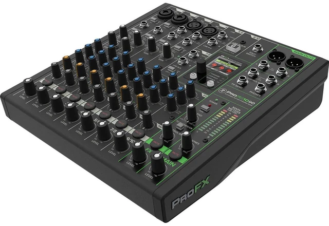 Alt view image 15 of 17 - Mackie ProFX10 GO Battery-Powered 10-Channel Analog Audio Mixer With Bluetooth, USB-C Recording Modes, GigFX+ Effects, Onyx Preamps, EQ, Compression, Up to 8 Hours Battery Life