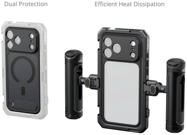 Alt view image 2 of 6 - SmallRig Dual Handheld Mobile Video Cage Kit for iPhone 17 Pro Max