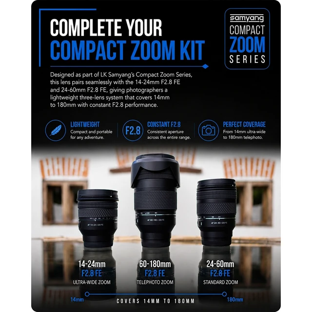 Alt view image 4 of 7 - Samyang Schneider-Kreuznach AF 60-180mm f/2.8 STM Lens for Sony E