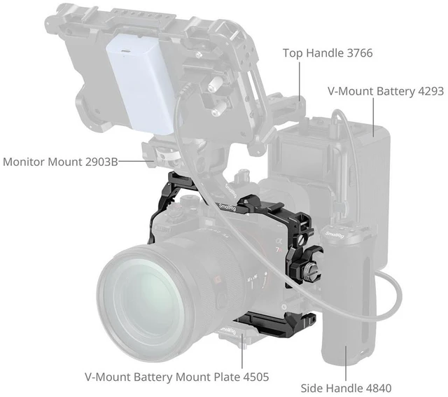Alt view image 6 of 7 - SmallRig HawkLock Quick Release Cage for Sony Alpha 7R VI Camera