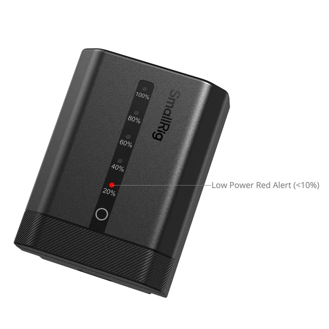 Alt view image 3 of 7 - SmallRig 18.144Wh 7.2V 2600mAh USB-C Rechargeable Lithium Ion Battery with Power Display for Sony NP-FZ100 Camera