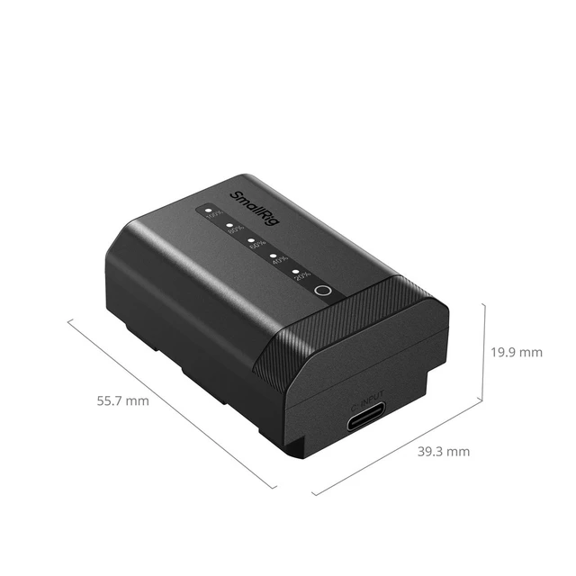 Alt view image 7 of 7 - SmallRig 18.144Wh 7.2V 2600mAh USB-C Rechargeable Lithium Ion Battery with Power Display for Sony NP-FZ100 Camera