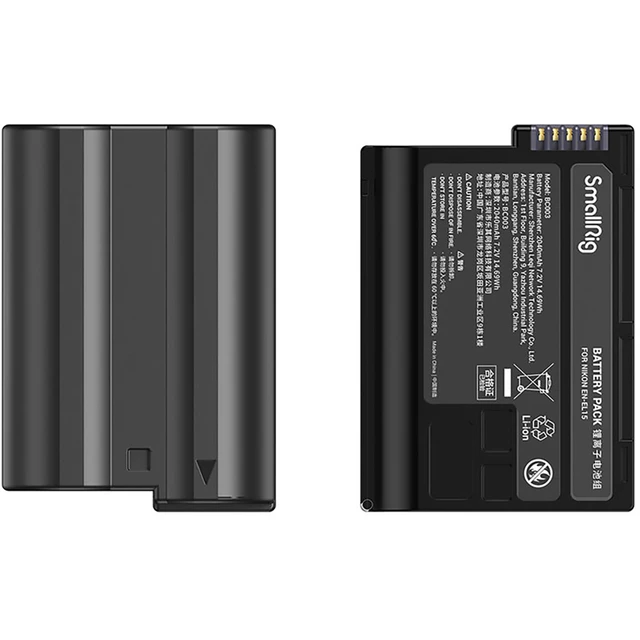 Alt view image 4 of 7 - SmallRig 2x EN-EL15 14.69Wh 7.2V 2040mAh Camera Battery and Dual Charger Kit
