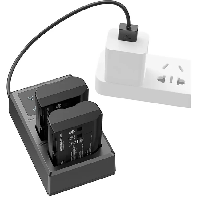 Alt view image 7 of 7 - SmallRig 2x EN-EL15 14.69Wh 7.2V 2040mAh Camera Battery and Dual Charger Kit
