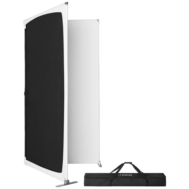 Alt view image 4 of 7 - Westcott V-Flat Fabric with Frame, 1x White 1x Black
