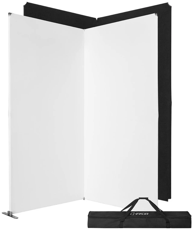 Main image of Westcott V-Flat Fabric with Frame, 1x White 1x Black