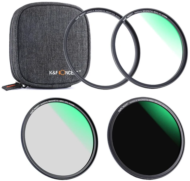 Main image of K&F Concept 72mm 3-Piece Magnetic Lens Filter Kit with MCUV, CPL and ND1000 HD Filters