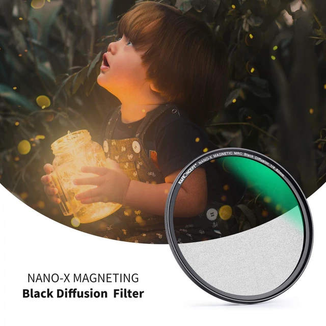 Alt view image 2 of 7 - K&F Concept KF Concept 82mm Nano-X 1/4 Black Soft Diffusion Magnetic Filter