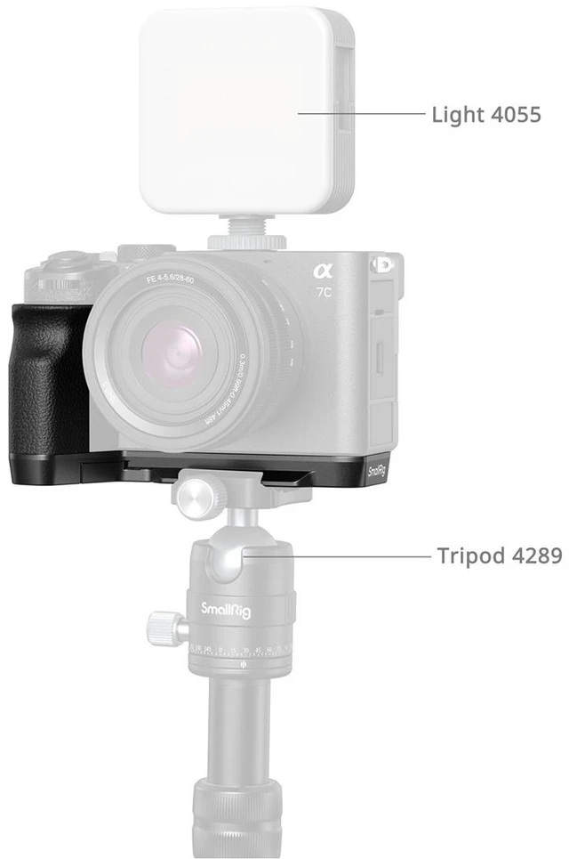 Alt view image 2 of 5 - SmallRig L-Shaped Mount Plate with Silicone Handle for Sony Alpha 7C II and Alpha 7CR Camera
