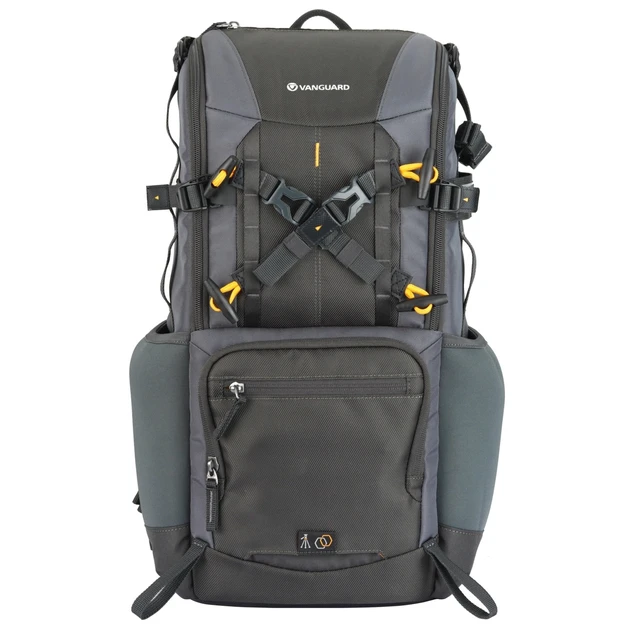 Alt view image 8 of 14 - Vanguard Alta Sky 42 Weatherproof Professional Camera Backpack with Airflow-Enhanced Back and Harness for DSLR or Mirrorless Camera (16.6 Liters, Gray)