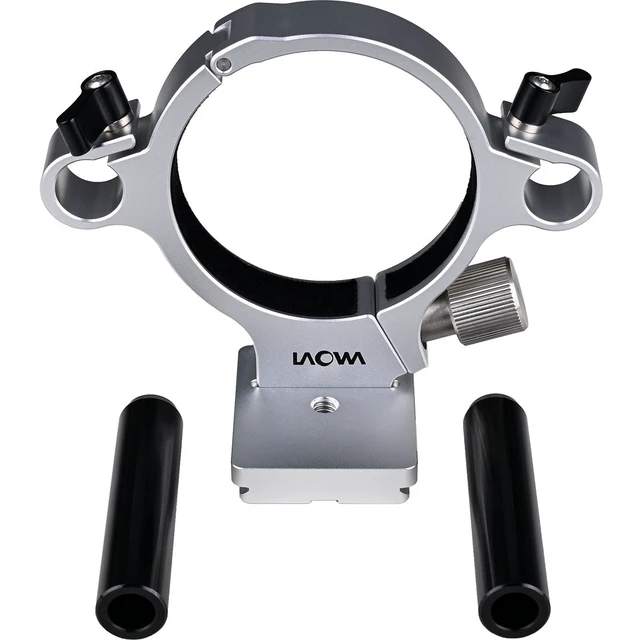 Alt view image 2 of 6 - Venus Laowa Tripod Collar w/15mm Rods for Aksen 17.5mm f/1.7 45mm f/2.8